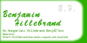 benjamin hillebrand business card